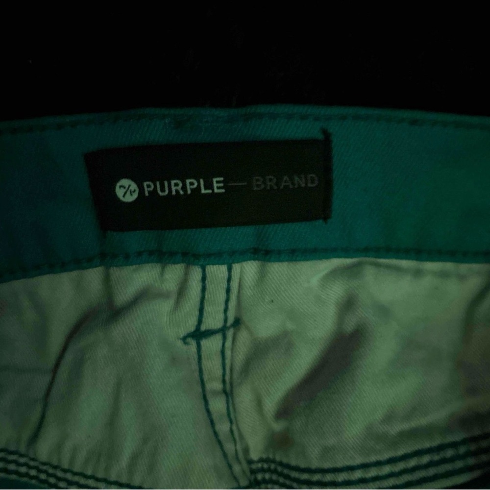 Directoire Crackle Paint Foil purple jeans - Picture 8 of 8